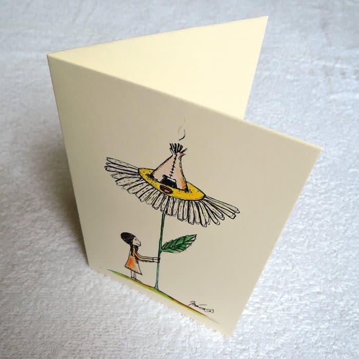 přáníčko Indiánka Kopretinka