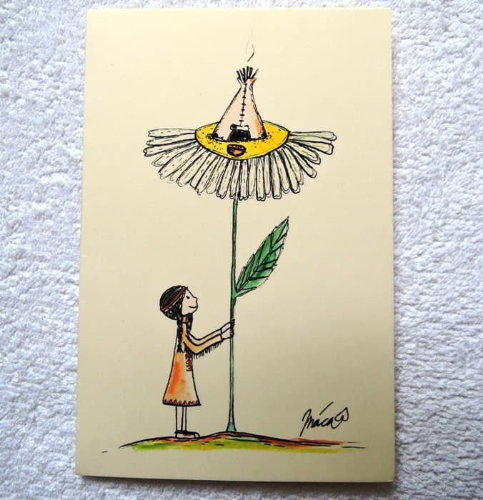 přáníčko Indiánka Kopretinka - obrázek 3